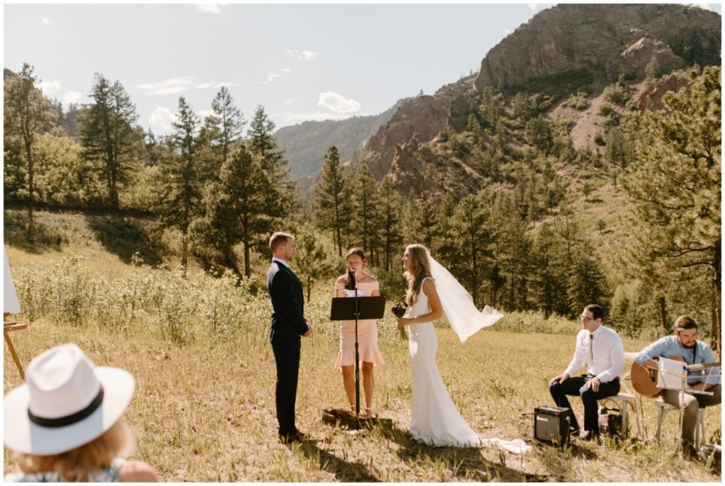 cheyenne mountain intimate wedding ceremony