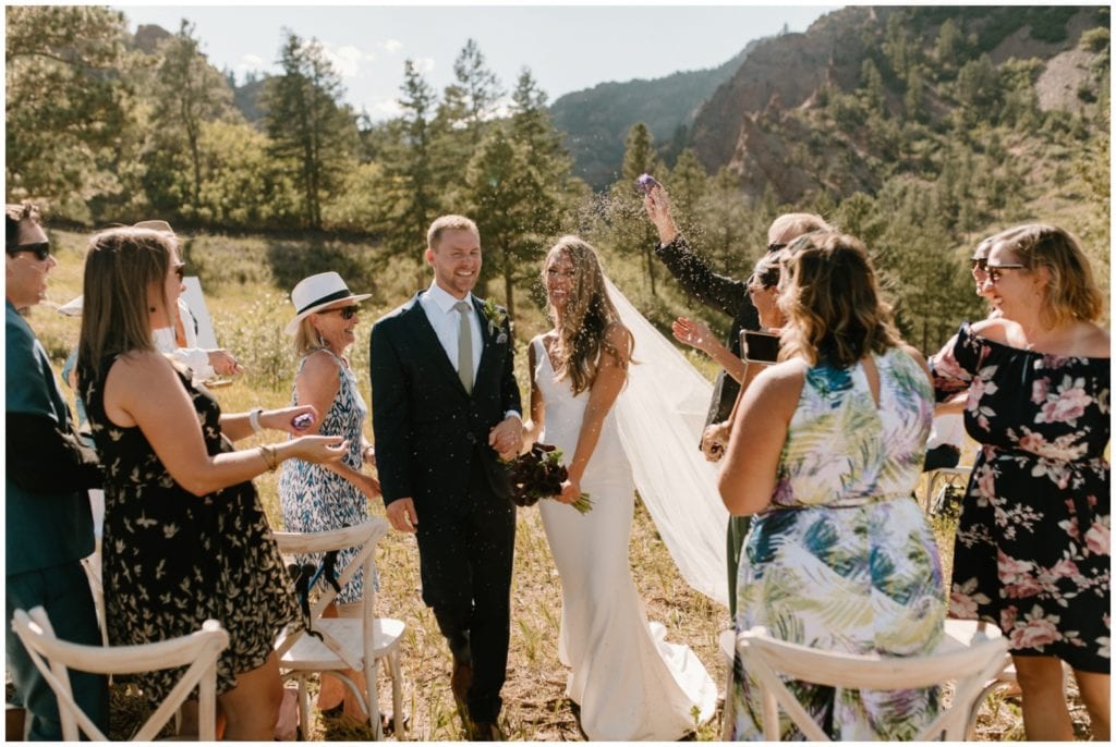 Colorado Mountain Wedding Ceremony Recessional