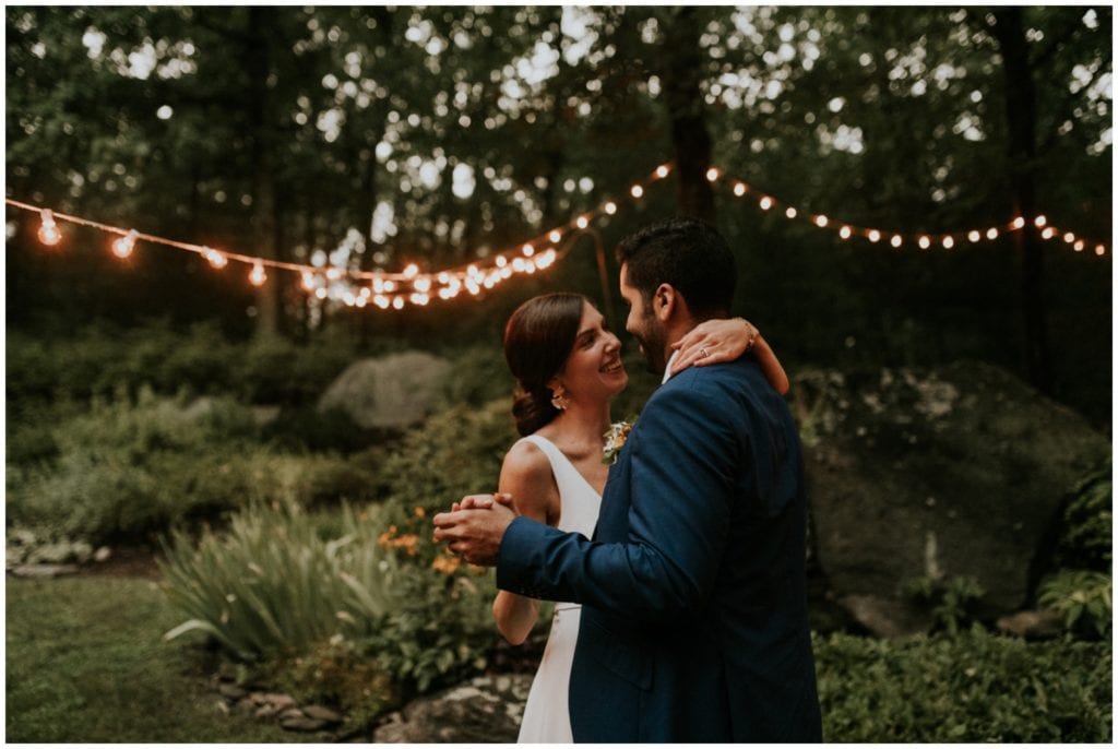 Intimate backyard wedding in Massachusetts