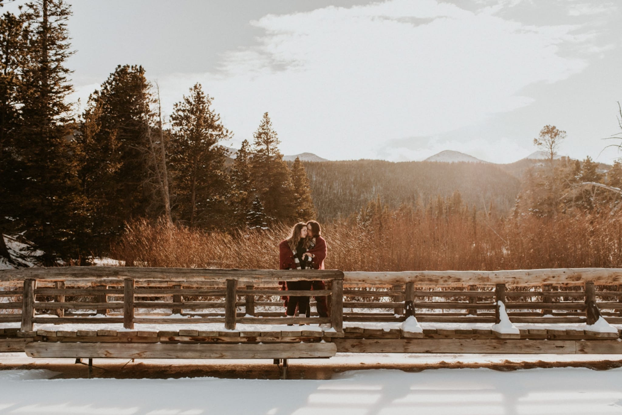 Dream Lake in the Winter | Colorado Engagement Session