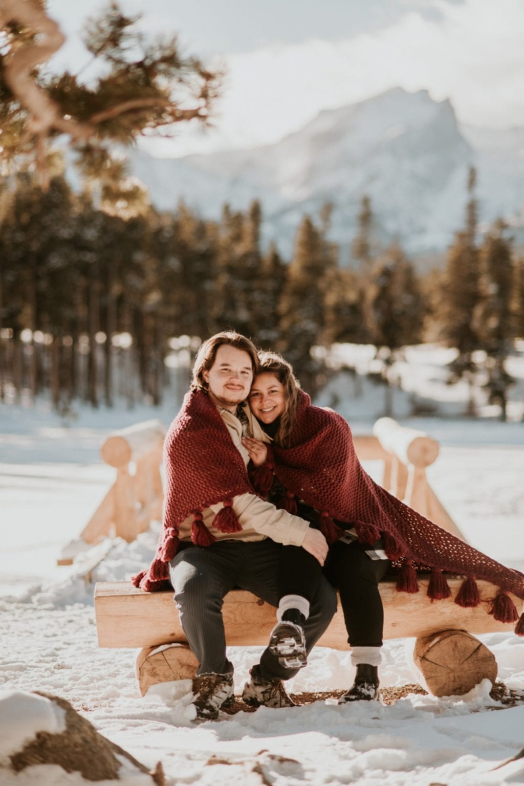 Dream Lake in the Winter | Colorado Engagement Session