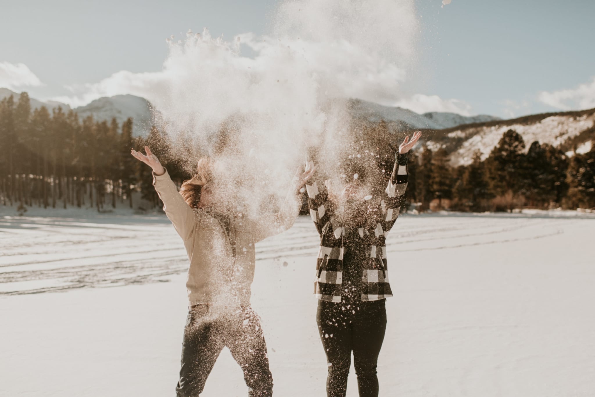 Dream Lake in the Winter | Colorado Engagement Session