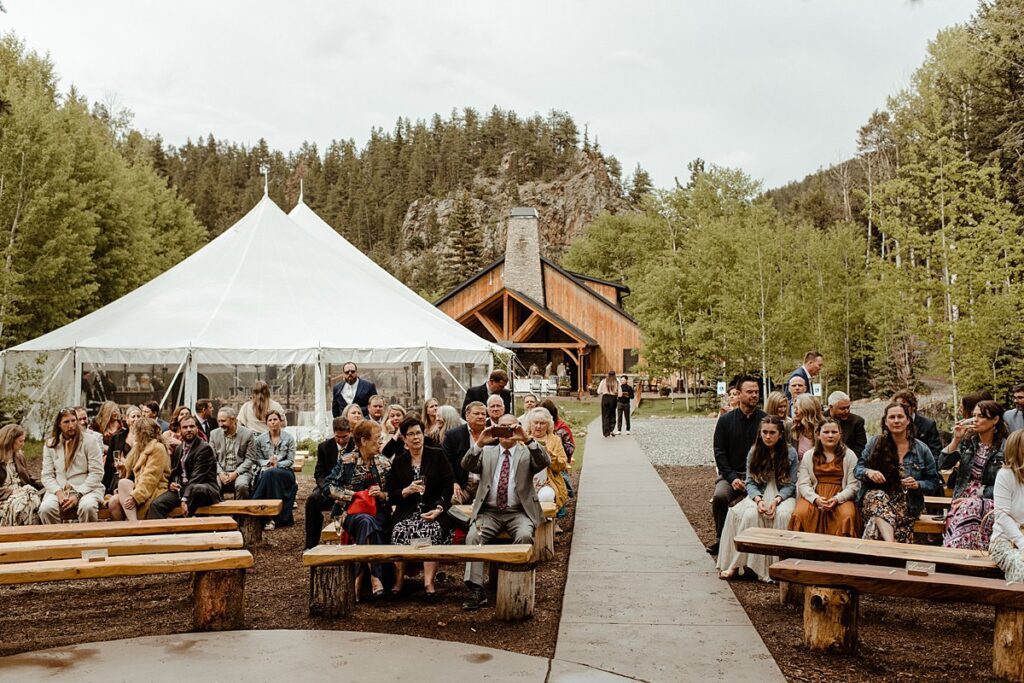 a real wedding at the Blackstone Rivers Ranch wedding venue in Idaho Springs, Colorado