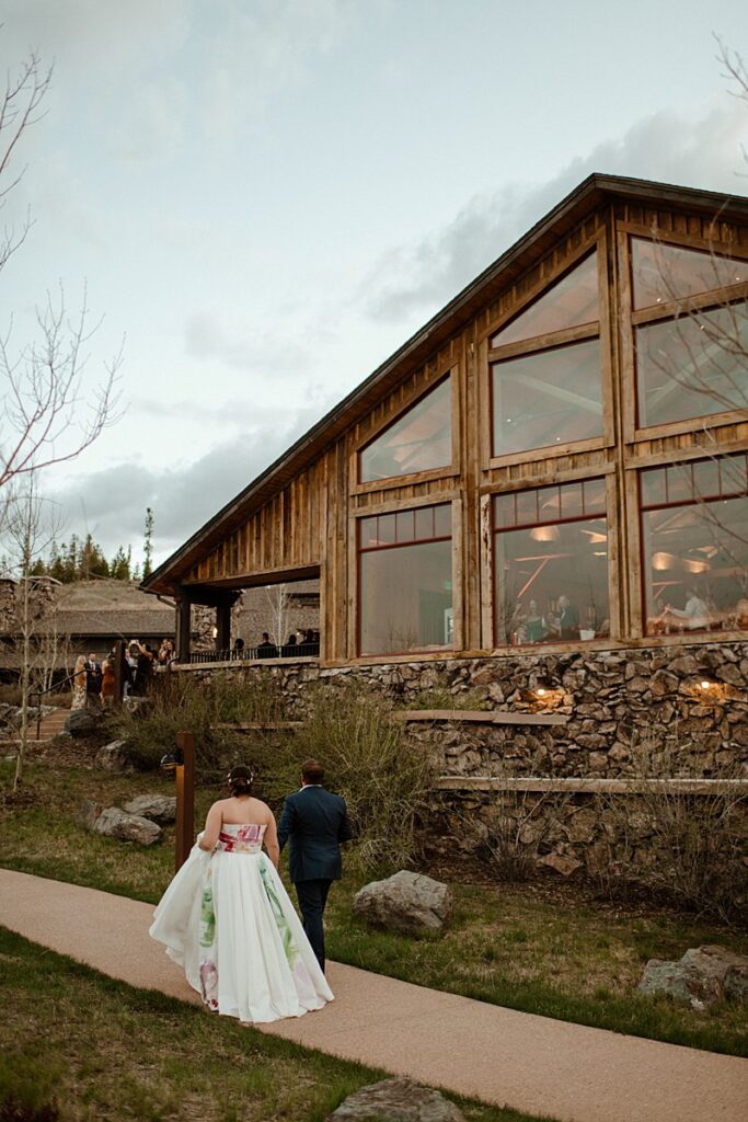 Inside the High Lonsesome Barn for a Devil's Thumb Ranch wedding reception