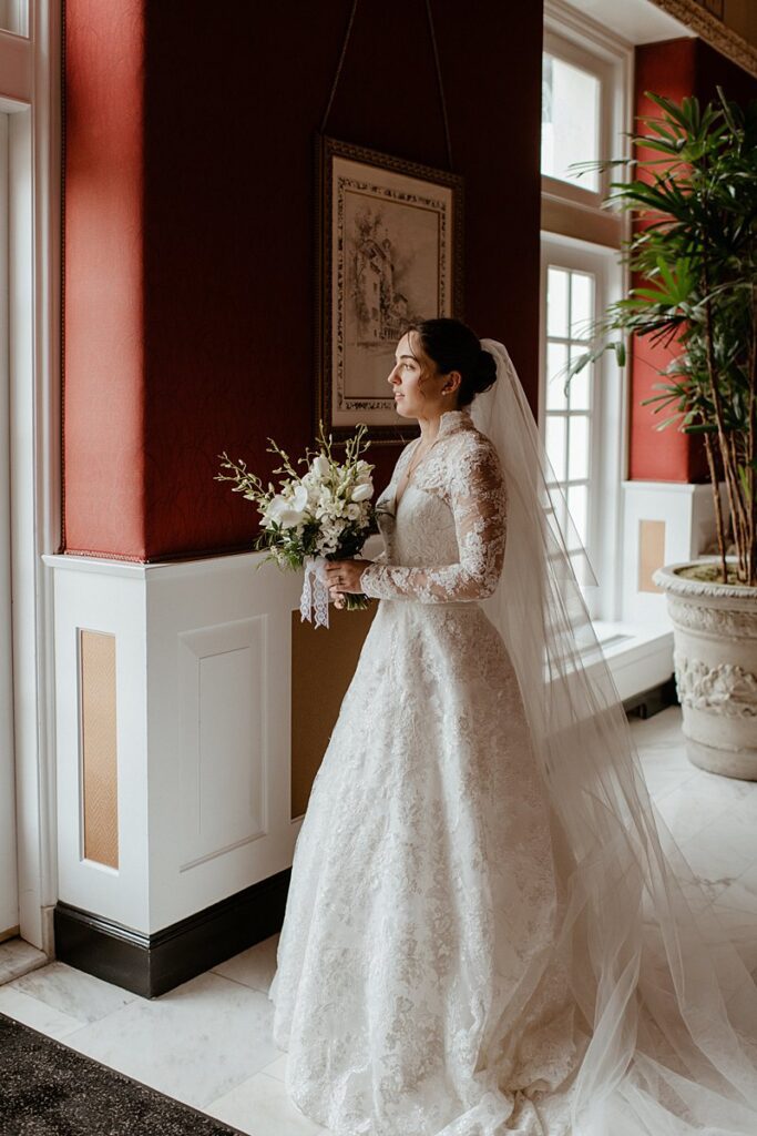 a bride on her wedding day at the Broadmoor Resort and Spa