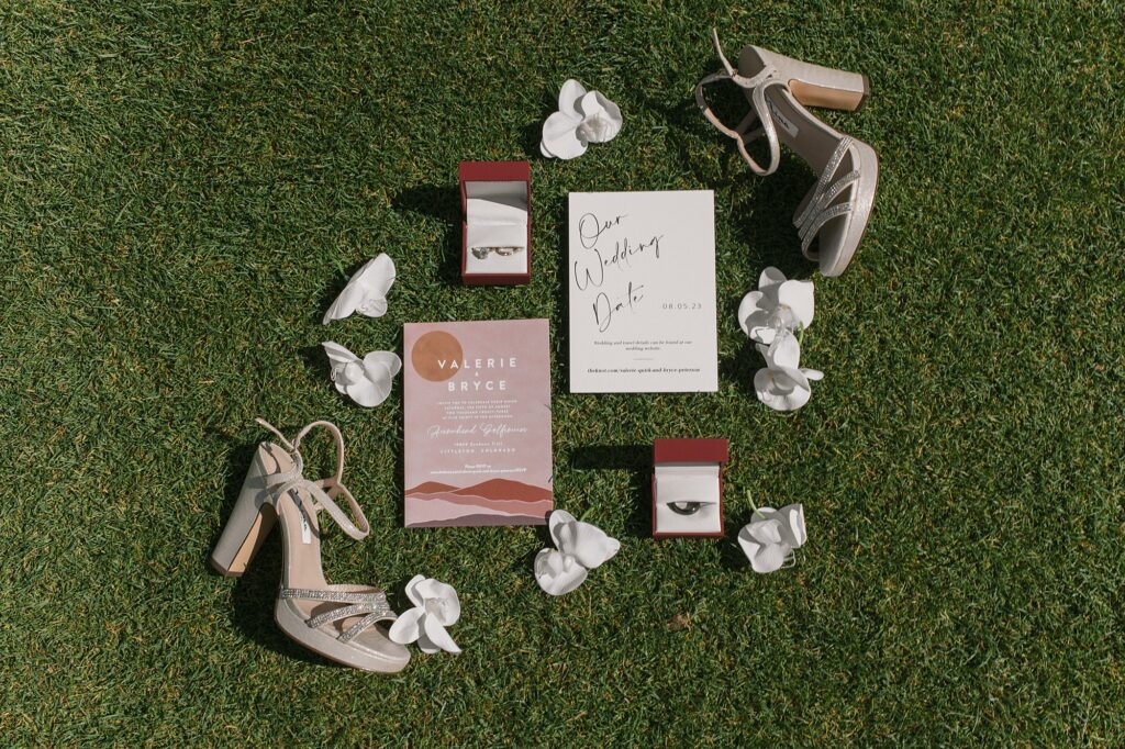 the invitation suite for an Arrowhead Golf Course wedding