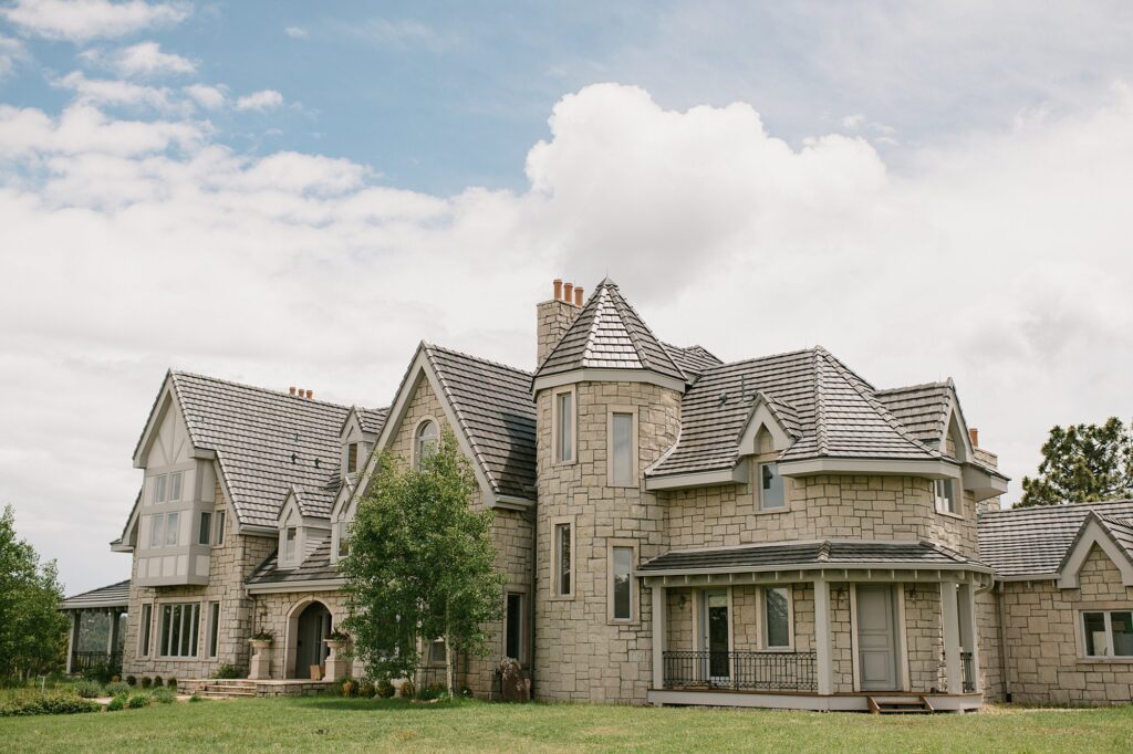 The outside of the Greystone Castle in Boulder, Colorado
