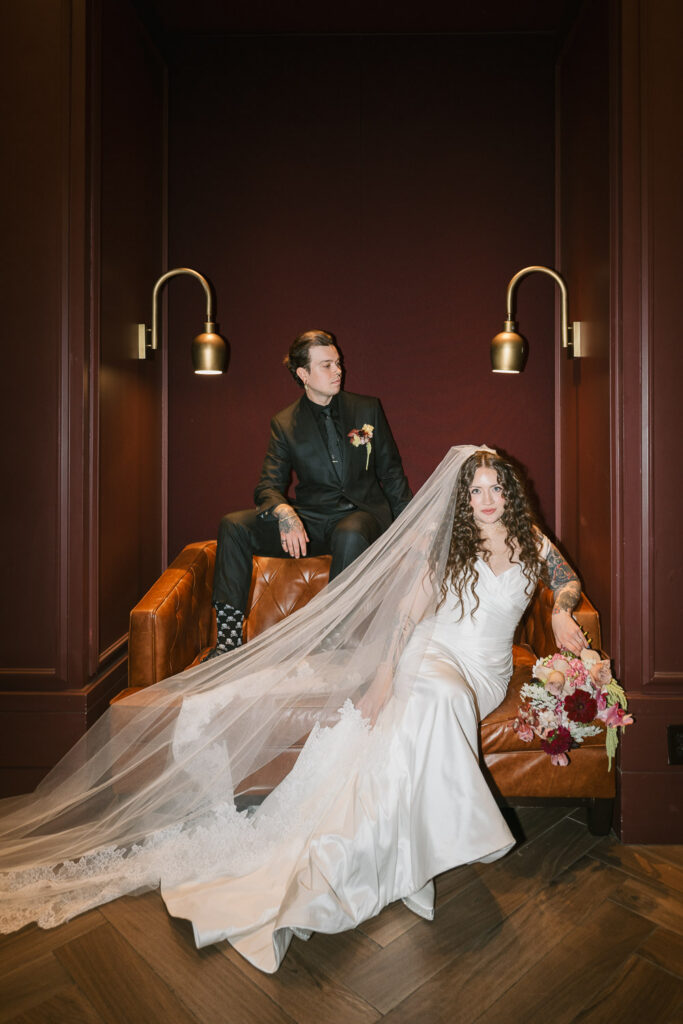 The Elizabeth Hotel wedding couples portraits