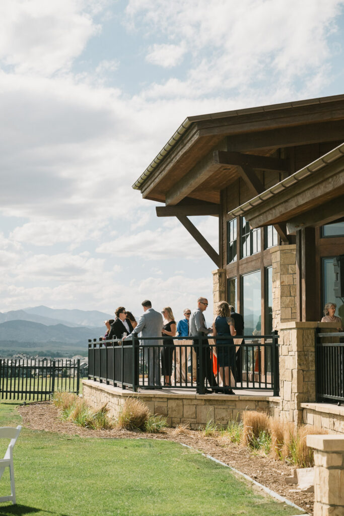 guests arrive for a TPC Colorado wedding